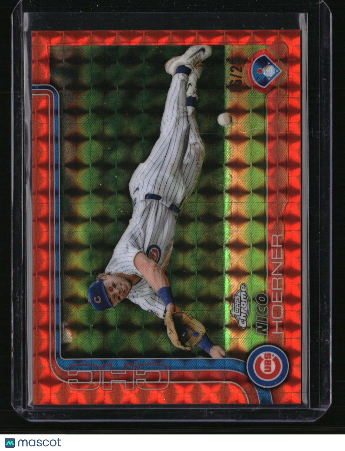 2025 Topps Chrome Nico Hoerner Orange Geometric Refractors #/25