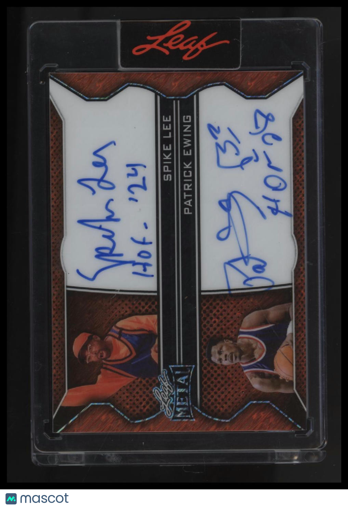 2025 Leaf Metal Inscriptions Orange Shimmer 1/1 Spike Lee / Patrick Ewing