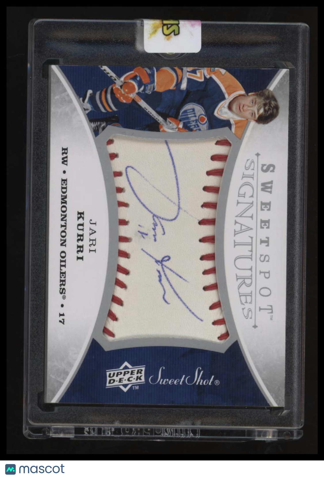 2007-08 Upper Deck Sweet Shot Jari Kurri Sweet Spot Signatures Baseball Skins