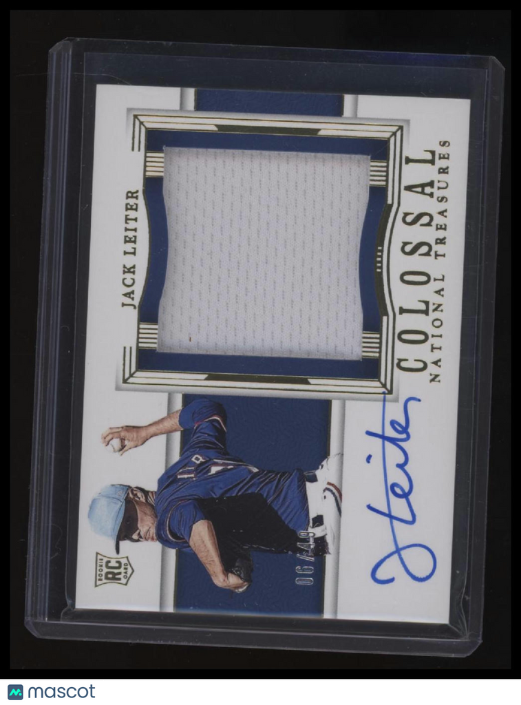 2024 Panini National Treasures Jack Leiter Colossal Material Autograph