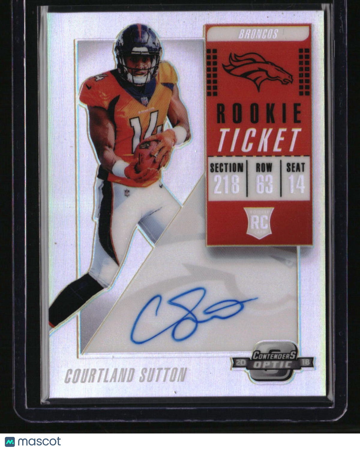 2018 Panini Contenders Courtland Sutton Rookie Ticket Autographs RPS