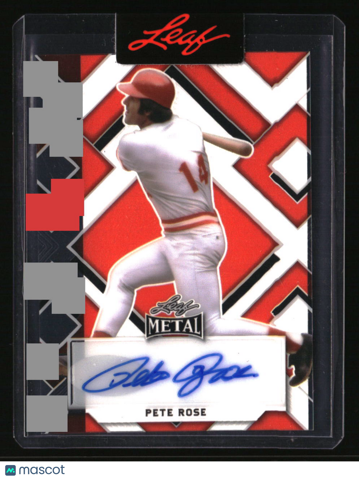 Leaf Metal Pete Rose 1/1 Auto Pre-Production Proof