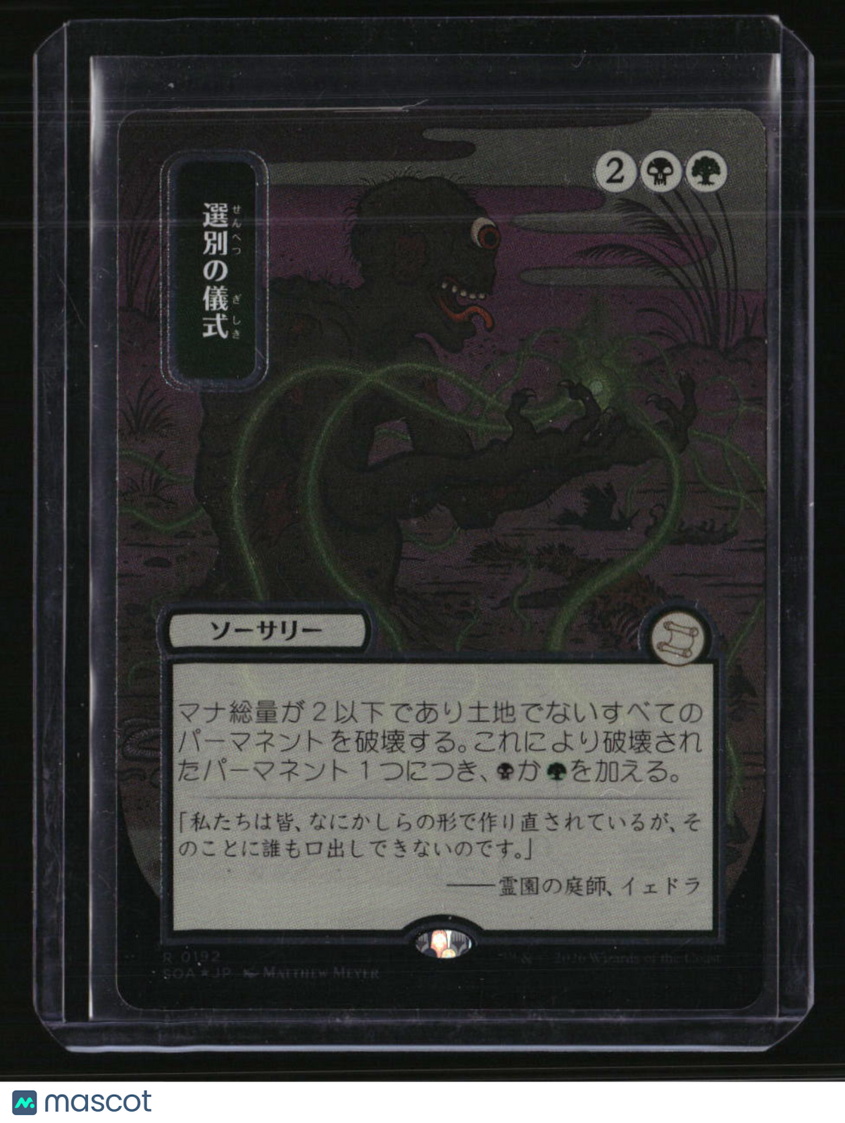 Secrets of Strixhaven: Mystical Archive Culling Ritual (JP) (Silver Scroll Foil)