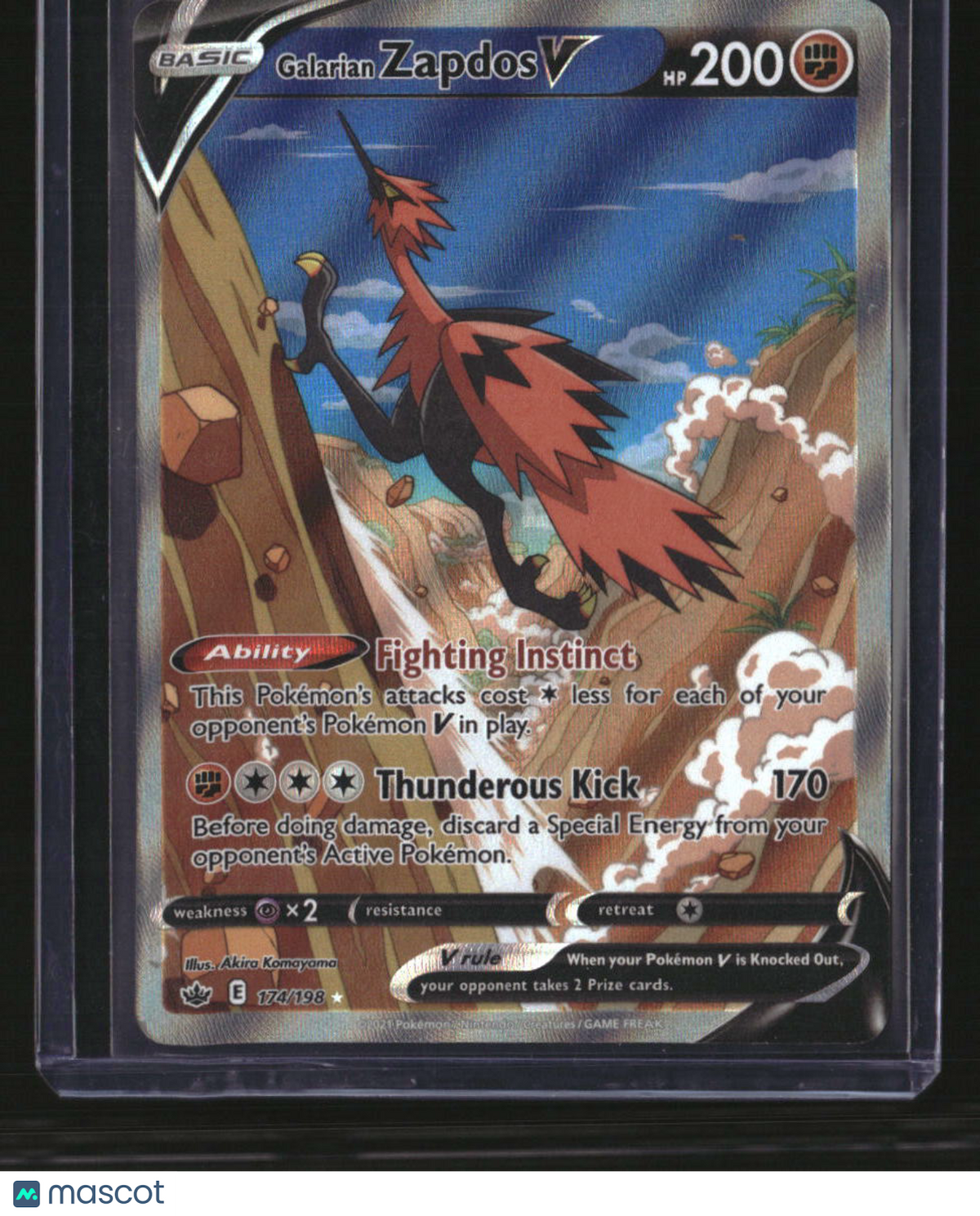 SWSH06: Chilling Reign Galarian Zapdos V (Alternate Full Art)