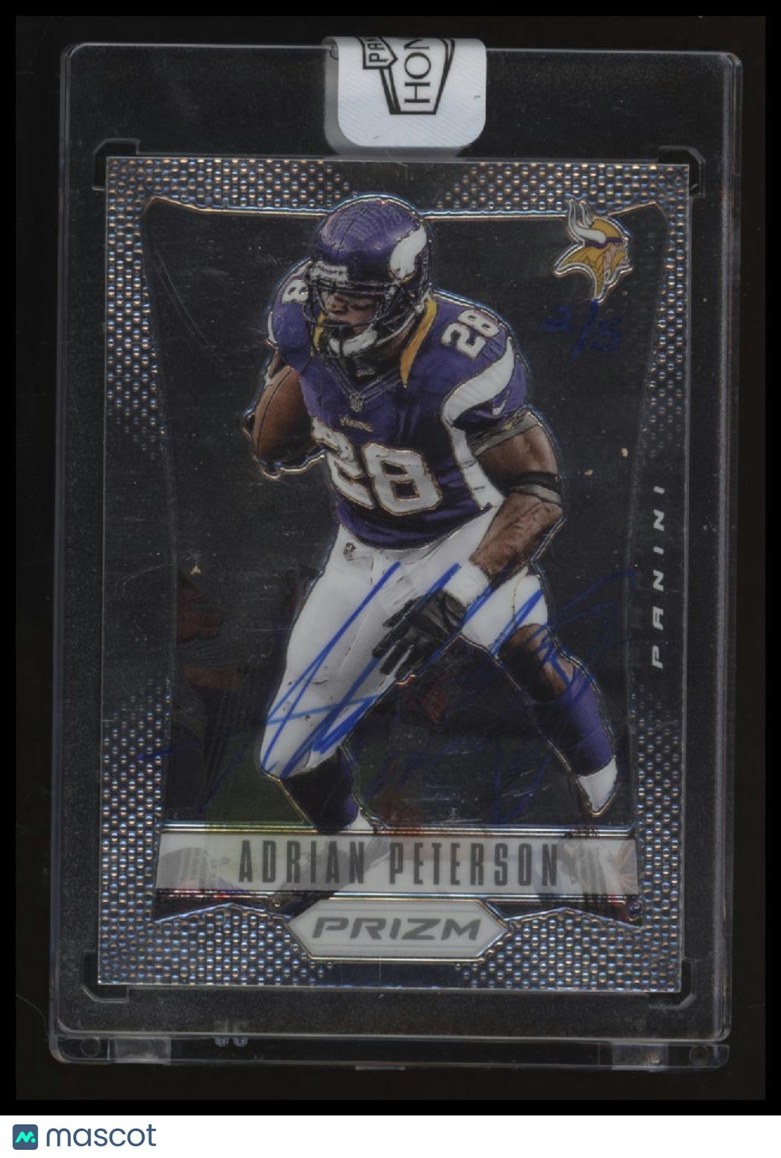 2012 Panini Prizm Adrian Peterson 2025 Honors Auto #/5