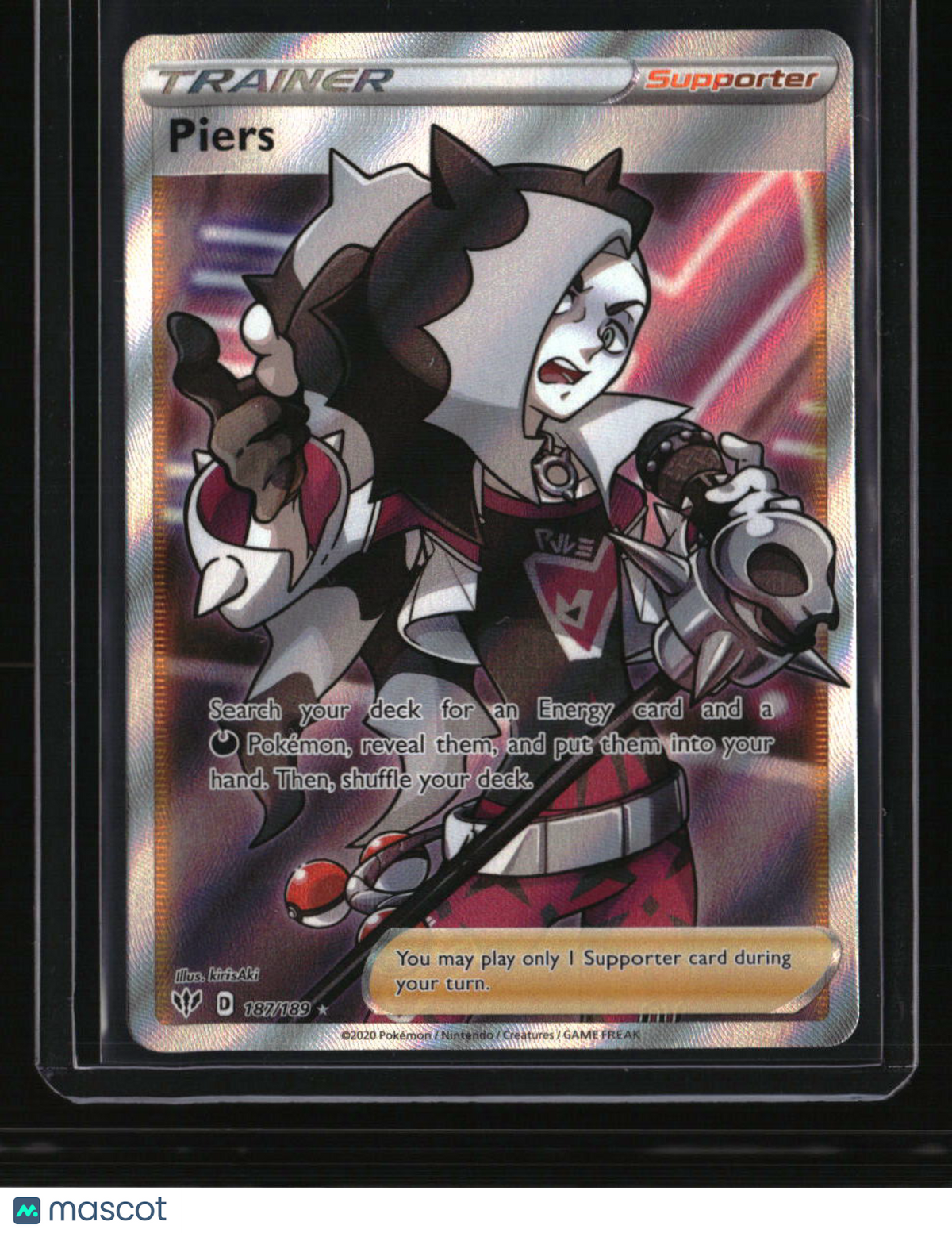 SWSH03: Darkness Ablaze Piers (Full Art)