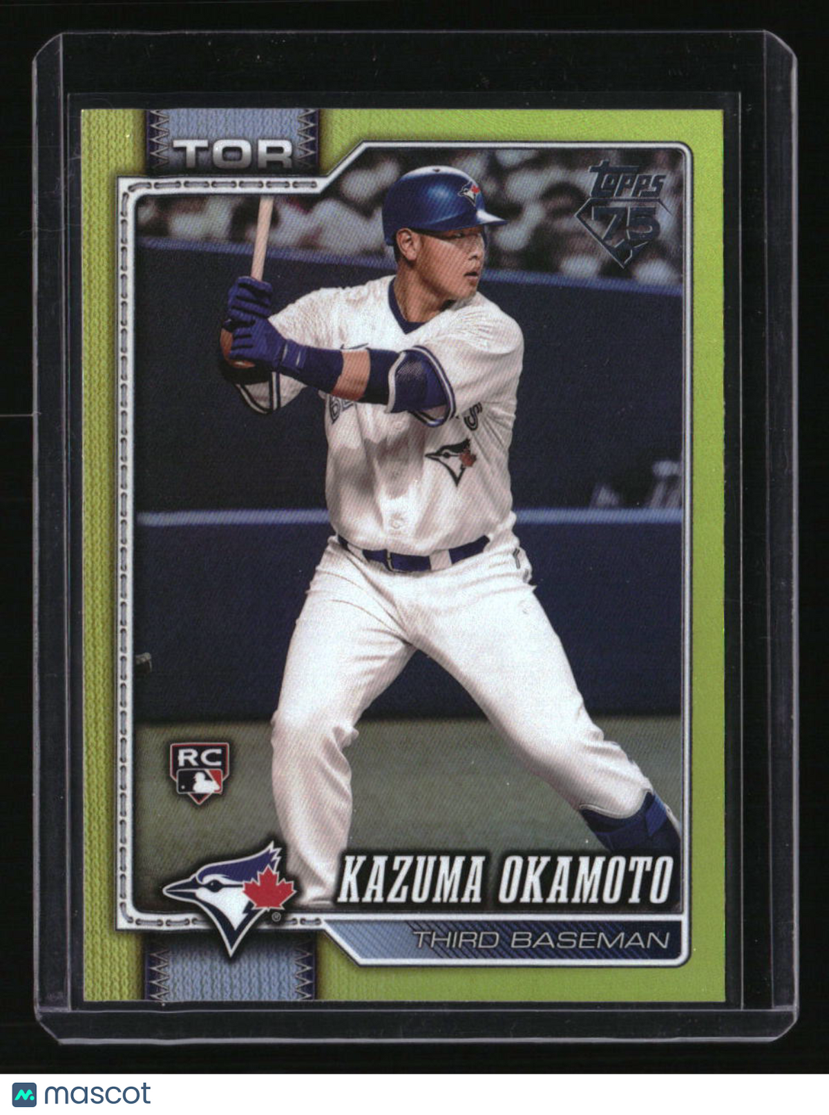 2026 Topps Kazuma Okamoto Yellow Rainbow Foil #/399