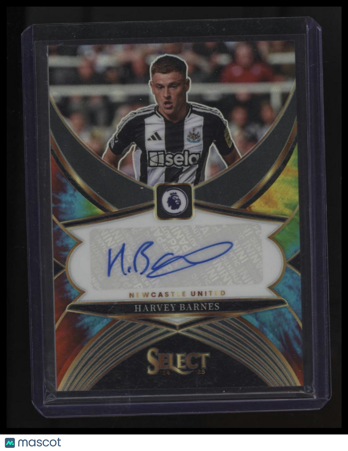 2024-25 Panini Select Premier League Harvey Barnes Signatures Tie-Dye #/25