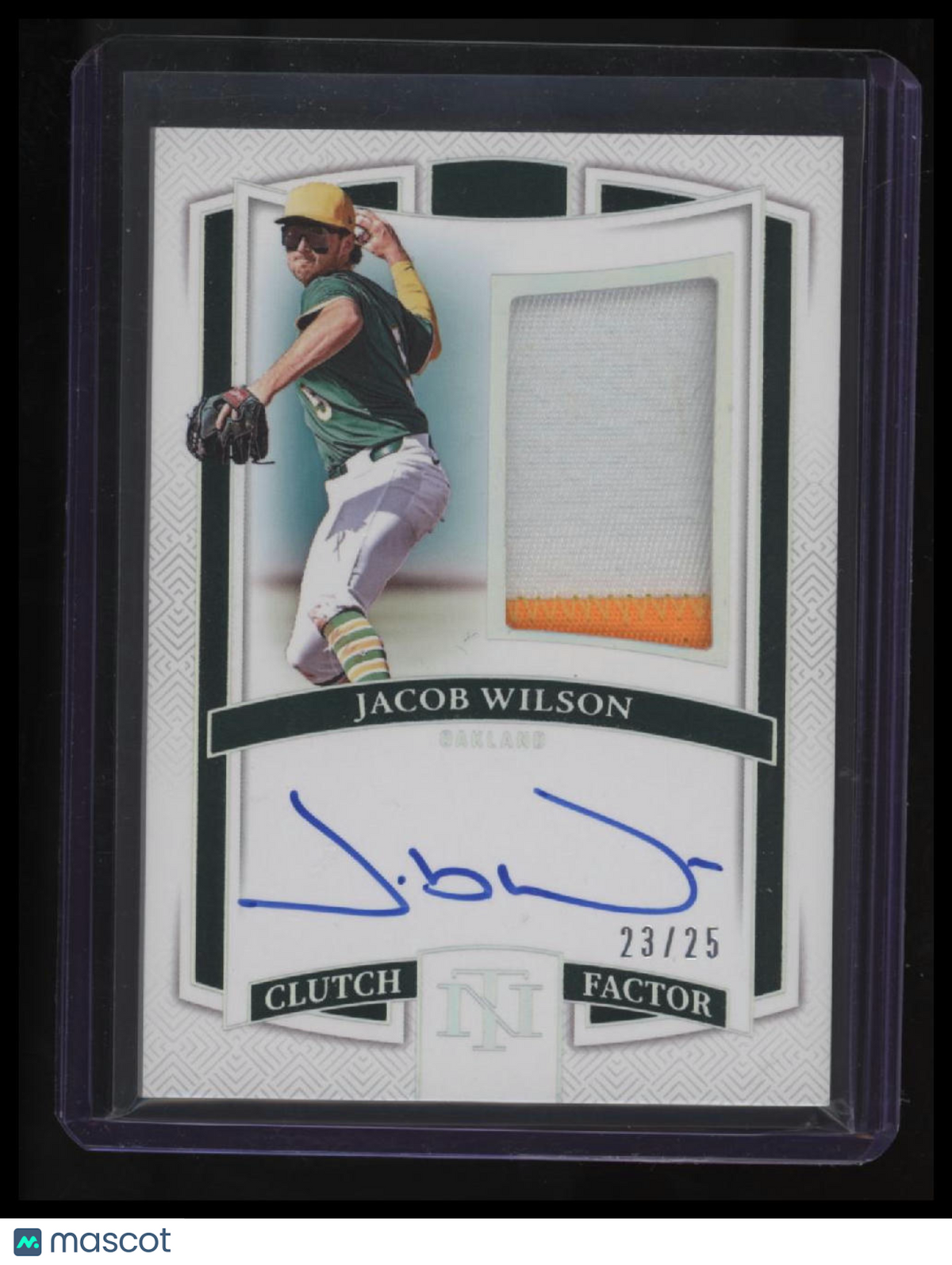 2025 Panini National Treasures Jacob Wilson Clutch Factor Sig. Holo Silver #/25
