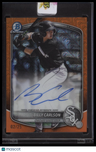 2025 Bowman Draft Billy Carlson Chrome Prospect Autographs Orange Mojo #/25