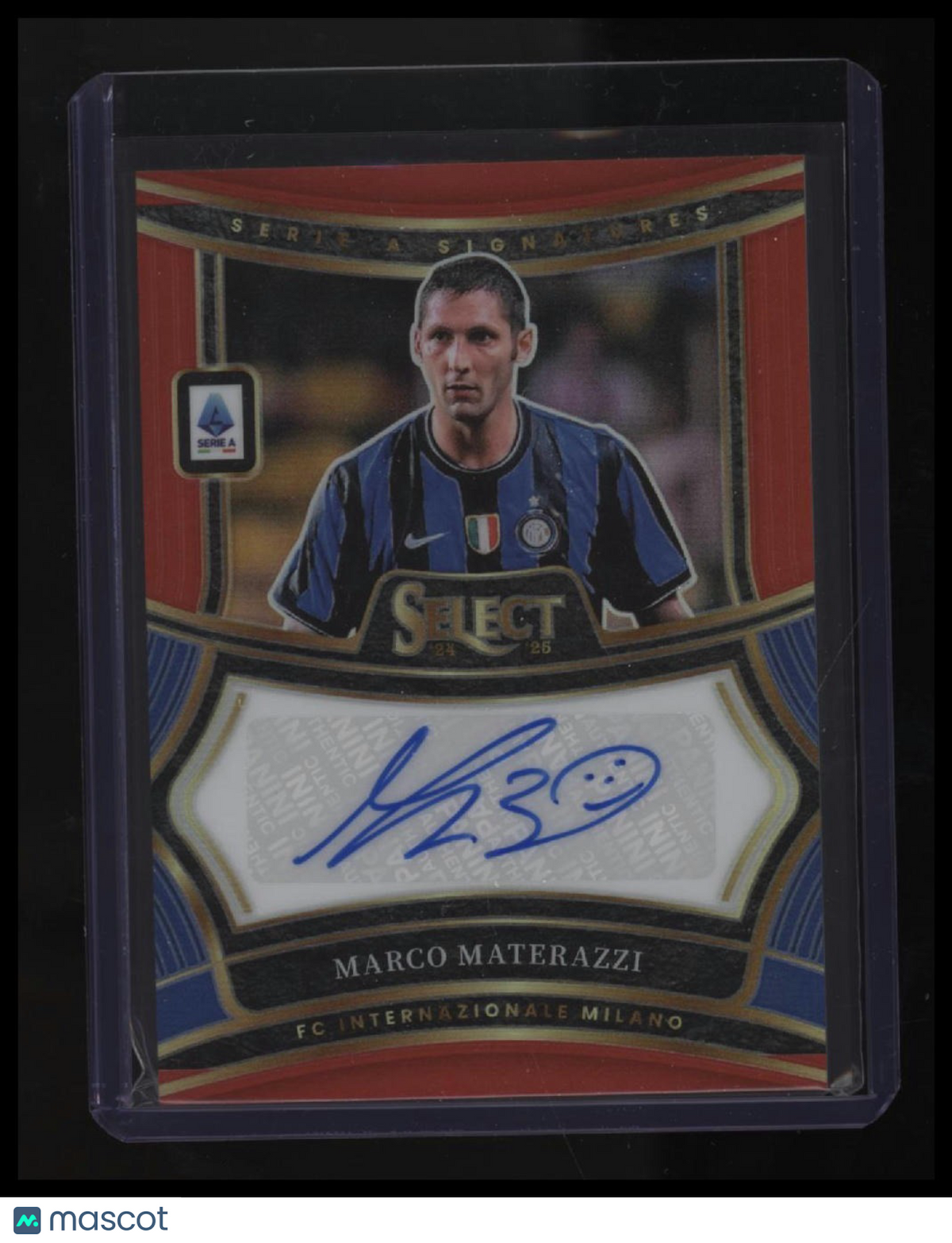 2024-25 Panini Select Serie A Marco Materazzi Signatures Red