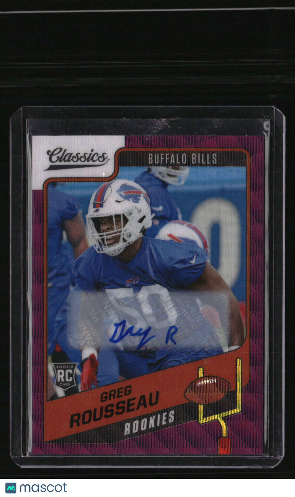 2021 Panini Prizm Draft Picks Collegiate Greg Rousseau Purple Wave #/25