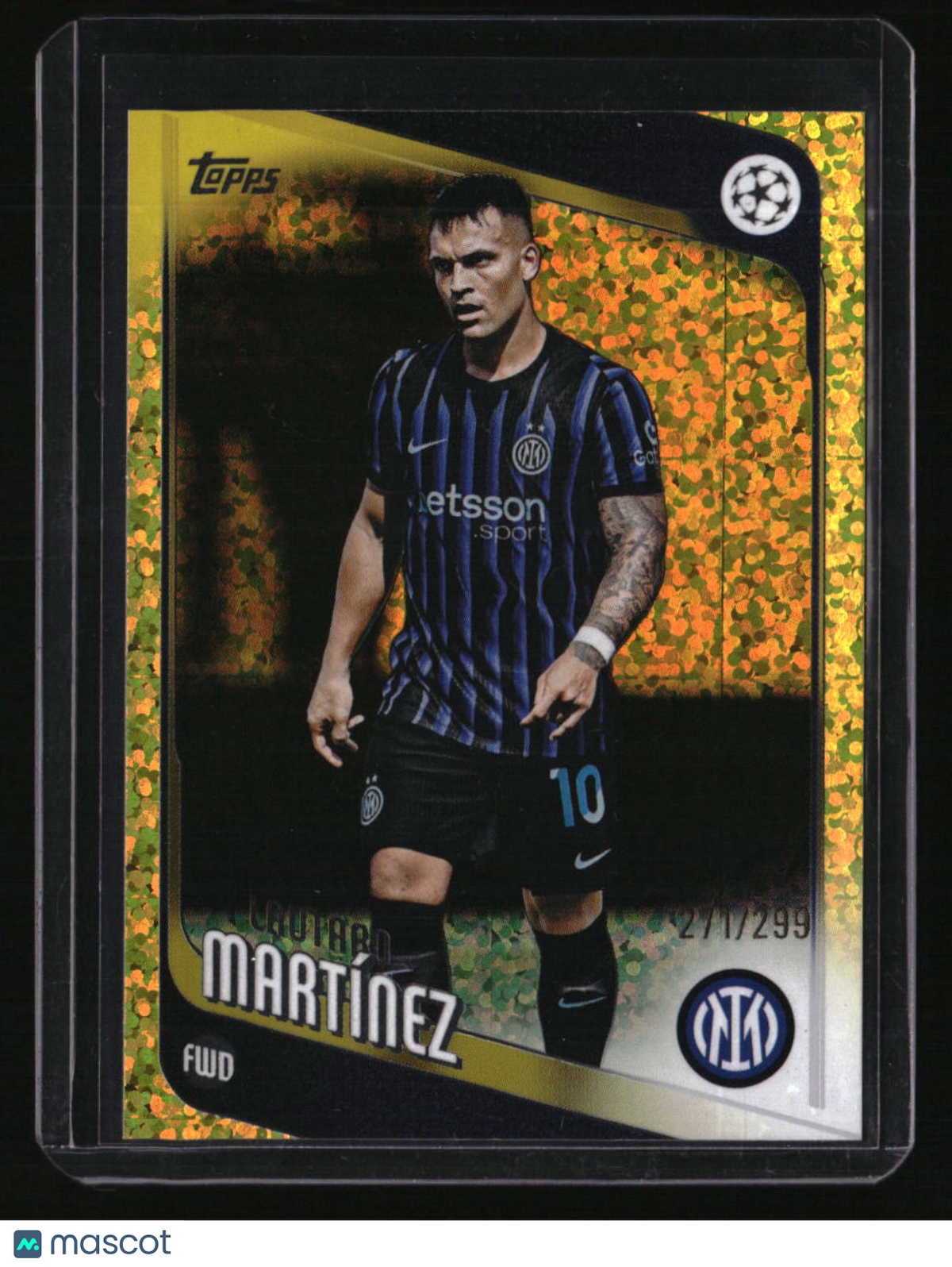 2025-26 Topps UEFA Club Competitions - Yellow Lautaro Martínez #/299