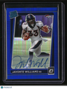 2021 Donruss Optic Javonte Williams Rated Rookies Autographs Blue #/99