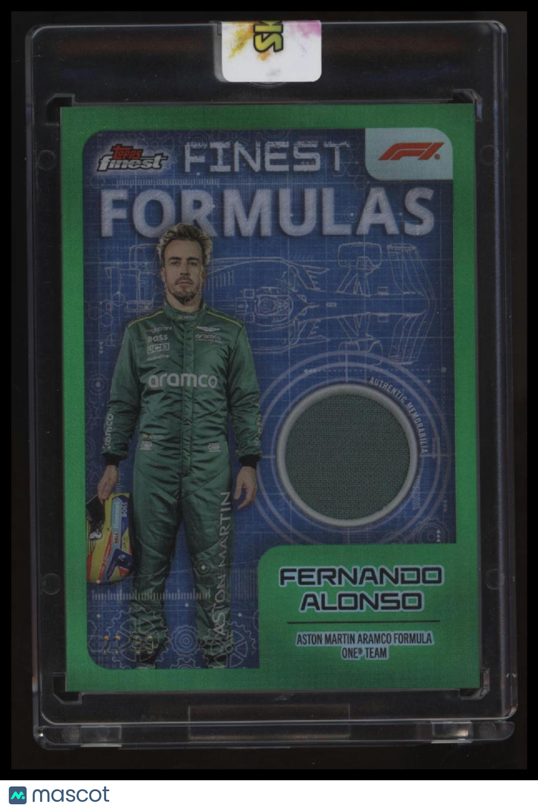 2024 Topps Finest Formula 1 Fernando Alonso Finest Formulas Green #/50