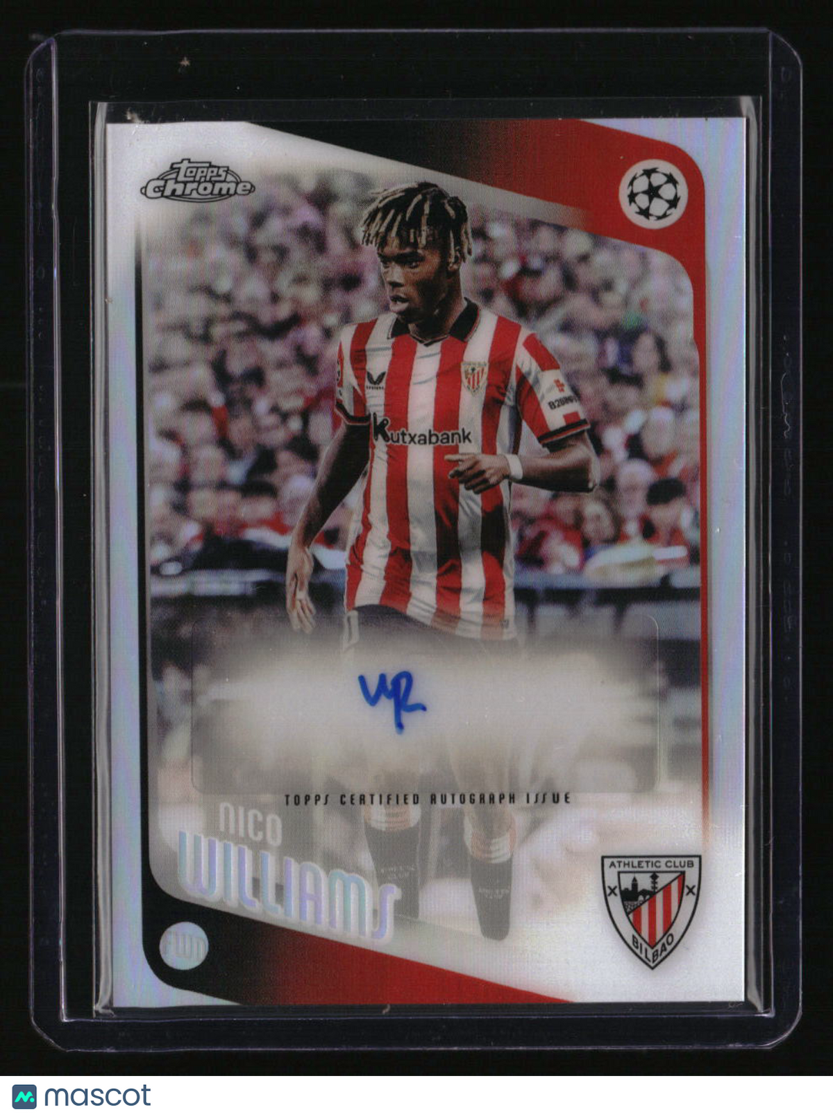 2025-26 Topps Chrome UEFA Club Competitions Nico Williams Chrome Autographs