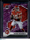 2021 Panini Mosaic Patrick Mahomes II No Huddle Prizm Purple #/50