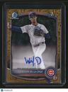 2025 Bowman Chrome Wilfri De La Cruz Prospect Autographs Gold Mini-Diamond #/50