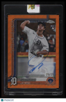 2025 Topps Chrome Jackson Jobe Rookie Autographs Orange Wave Refractors #/25