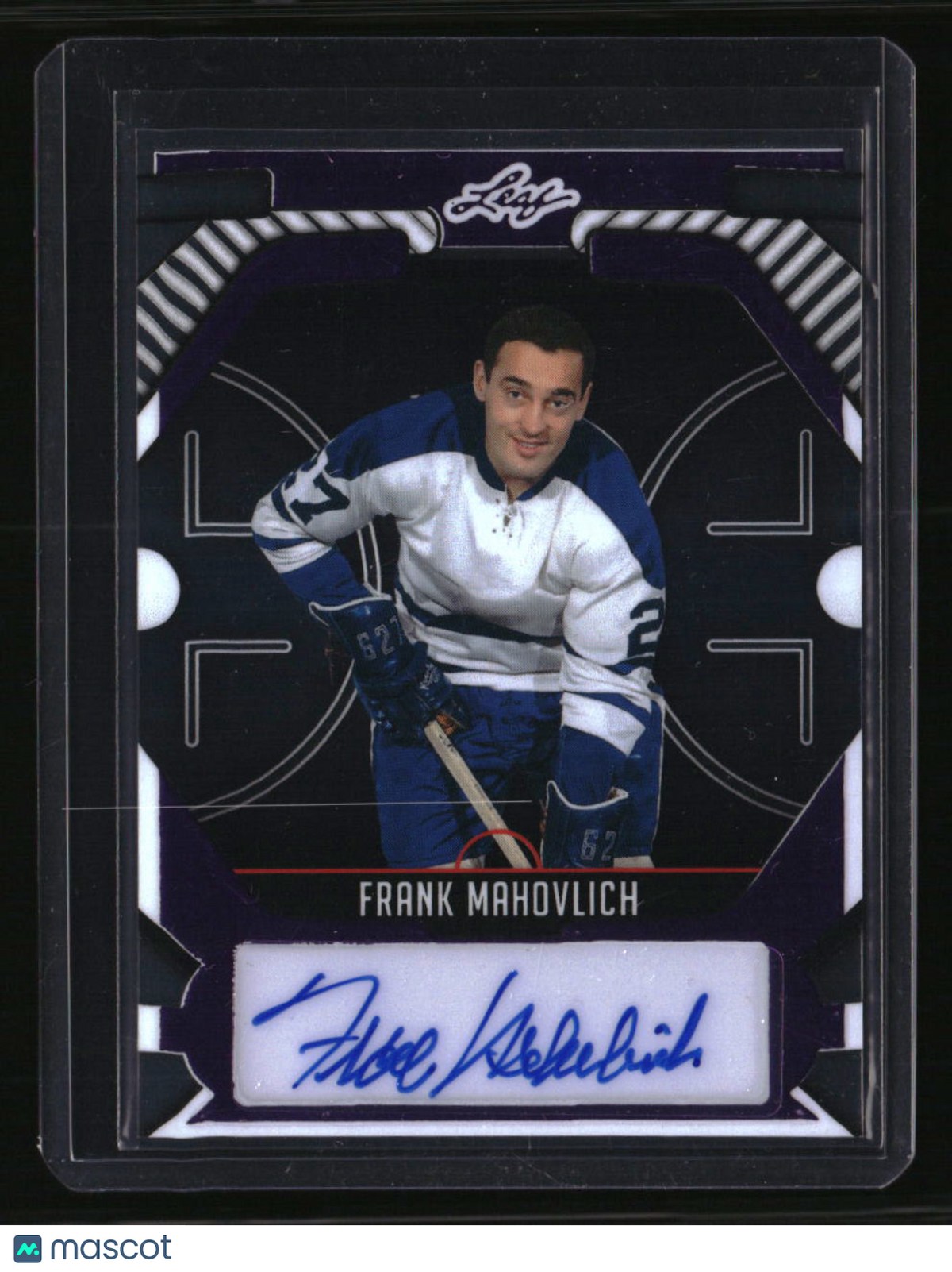 2025 Leaf Metal Legends - Base Autographs PETG Purple Frank Mahovlich #/7