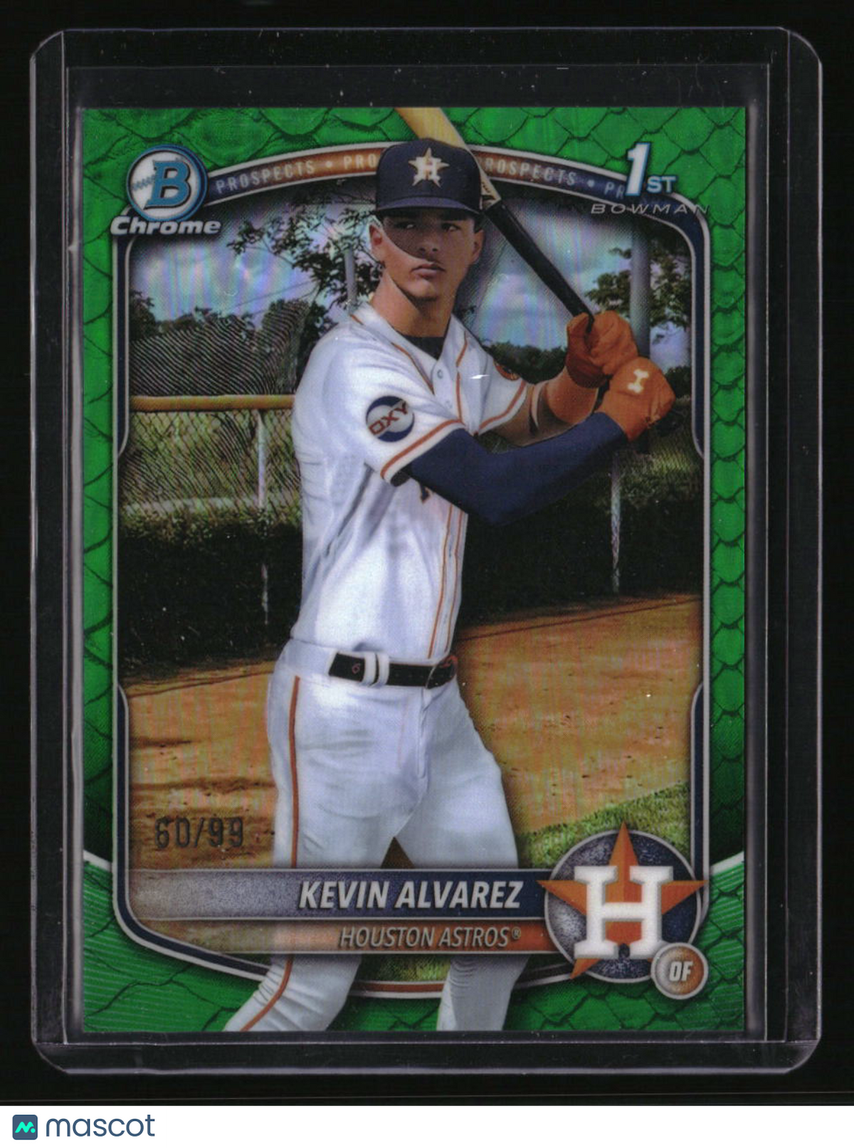 2025 Bowman Chrome Kevin Alvarez Prospects Reptilian Green #/99