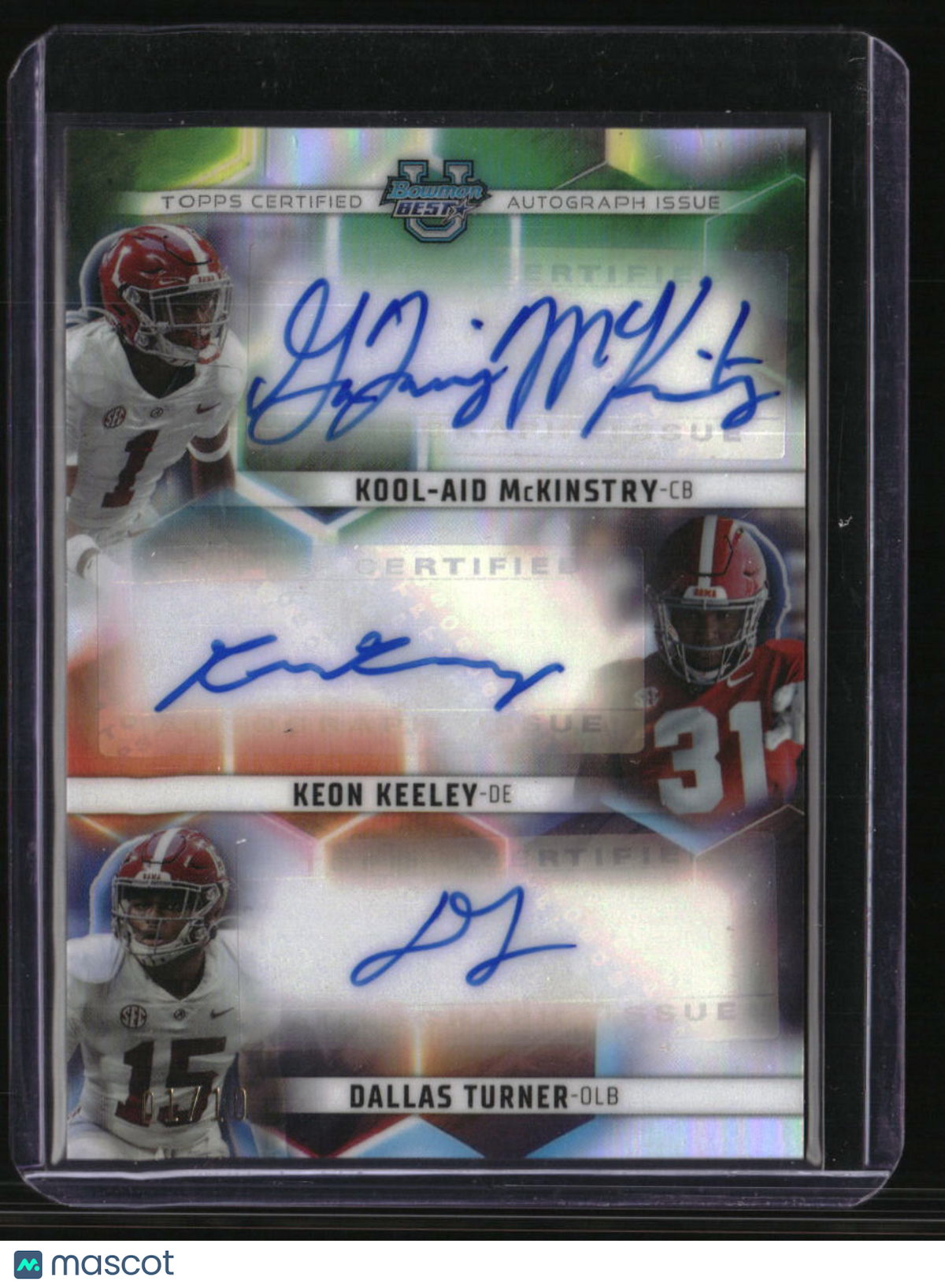 2023 Bowman University Best Keeley/Kool-Aid McKinstry/Turner Triple Auto #/10