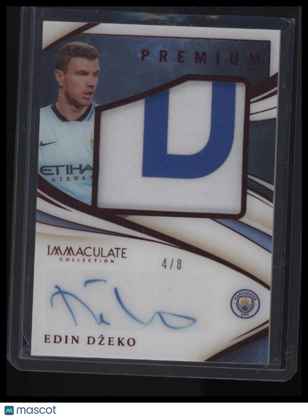 2020 Panini Immaculate Collection Edin Dzeko Premium Swatch Autographs Red #/8