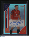 2025-26 Topps Chrome Premier League Manuel Ugarte Chrome Auto Aqua #/199