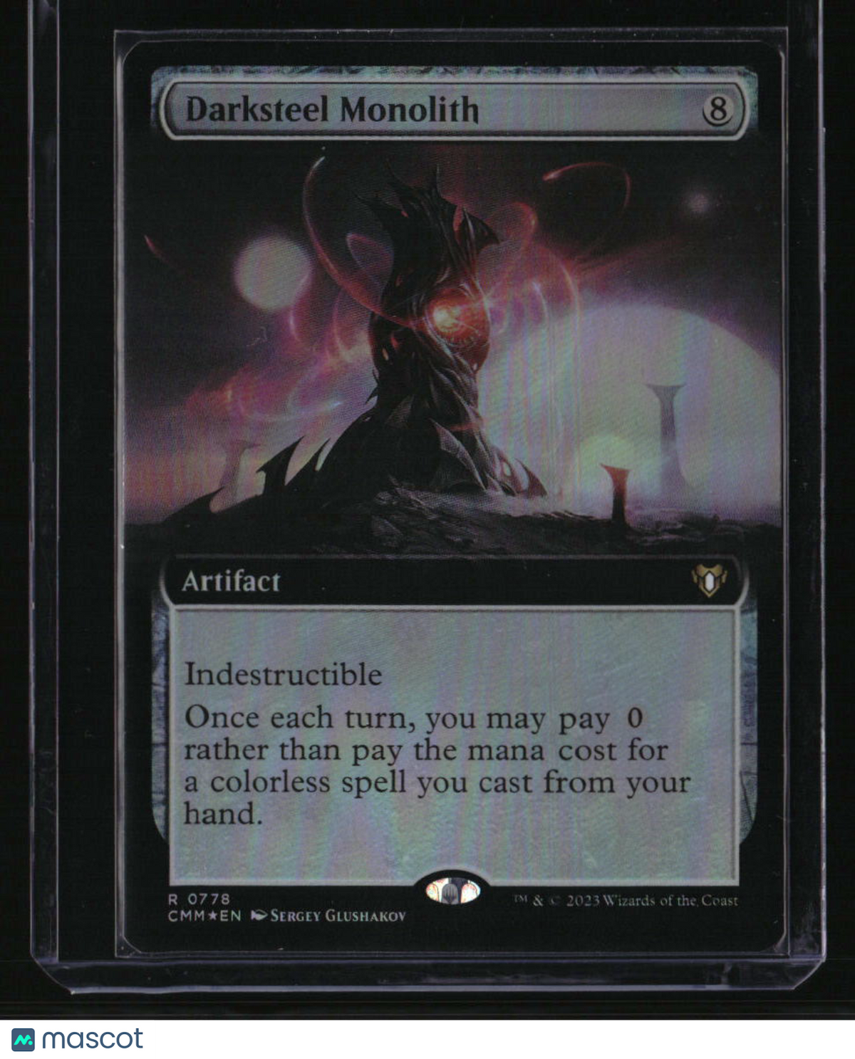 Commander Masters Darksteel Monolith (Extended Art) Foil