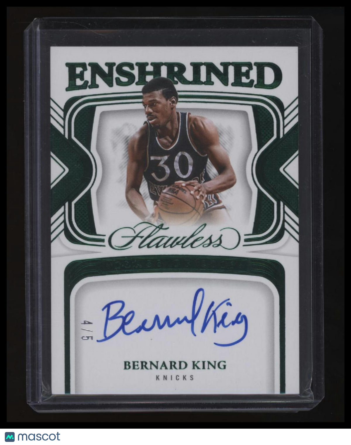 2023-24 Panini Flawless Bernard King Enshrined Signatures Emerald #/5