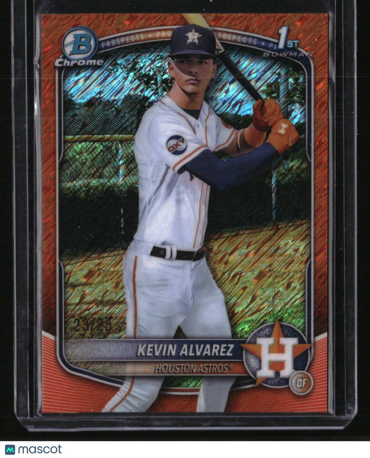 2025 Bowman Chrome Kevin Alvarez Prospects Orange Shimmer #/25