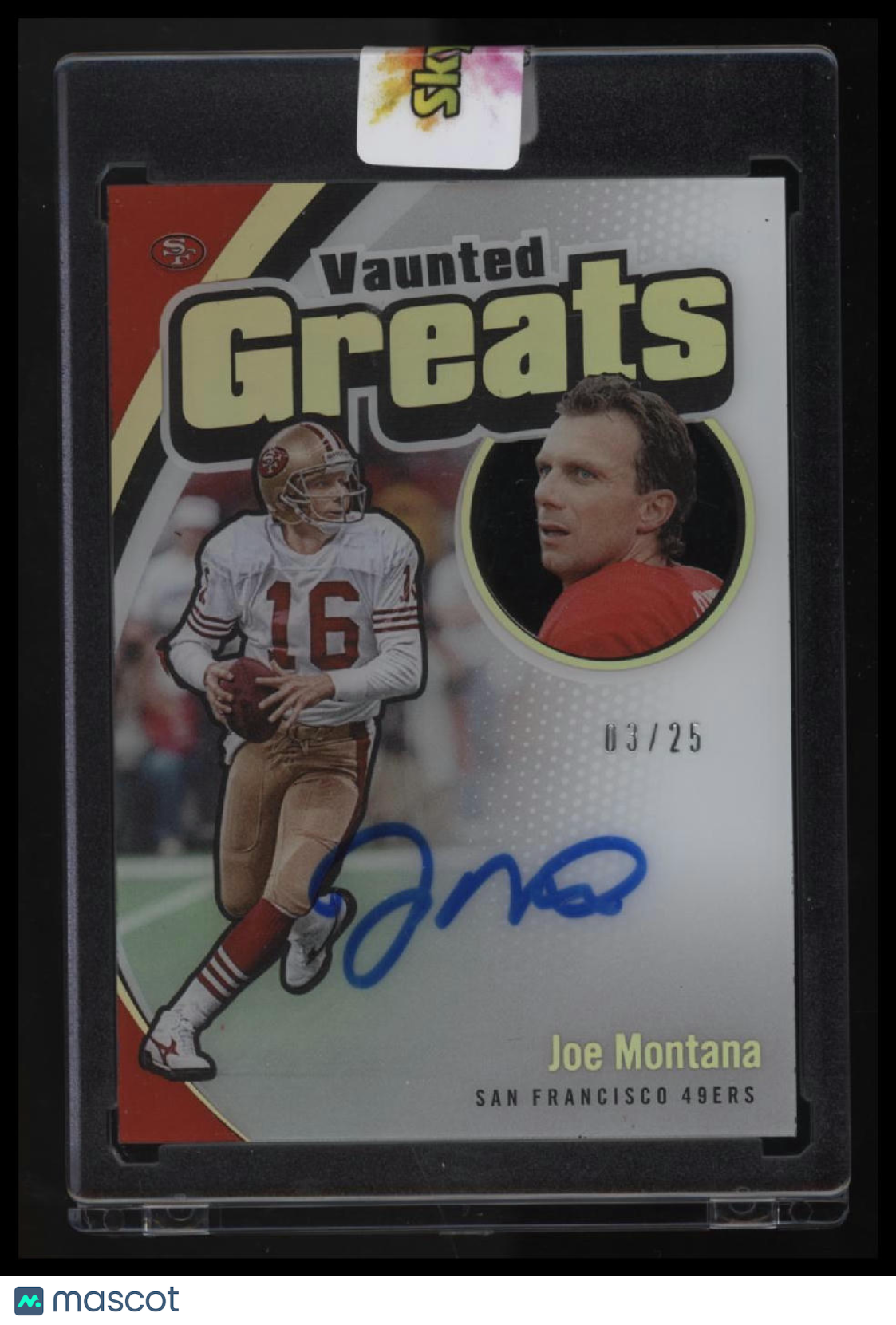 2025 Panini National Treasures Joe Montana Vaunted Greats #/25