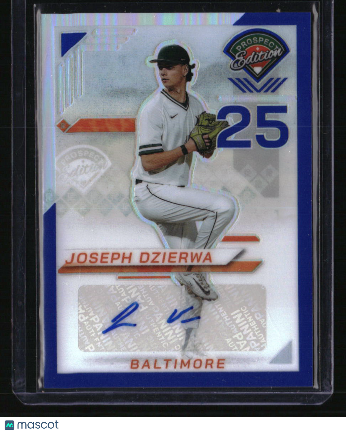 2025 Panini Prospect Edition Joseph Dzierwa Prospect Ticket Sig Blue #/149