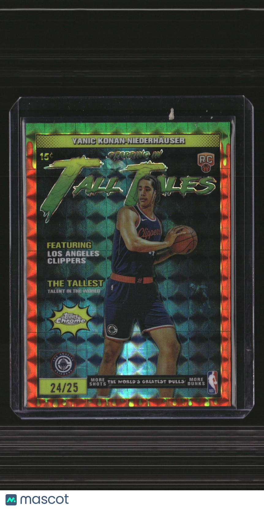 2025-26 Topps Chrome Yanic Konan Niederhäuser Tall Tales Orange Geometric #/25