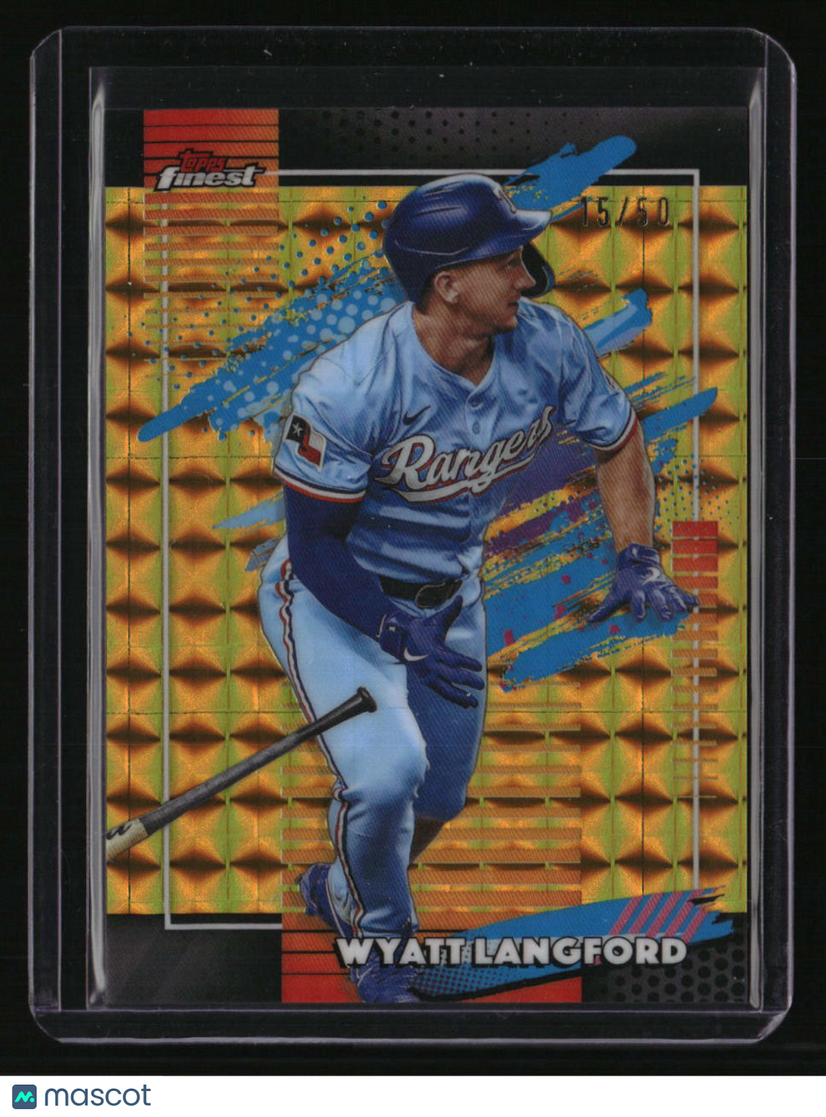 2026 Finest Wyatt Langford Gold Geometric Refractors #/50