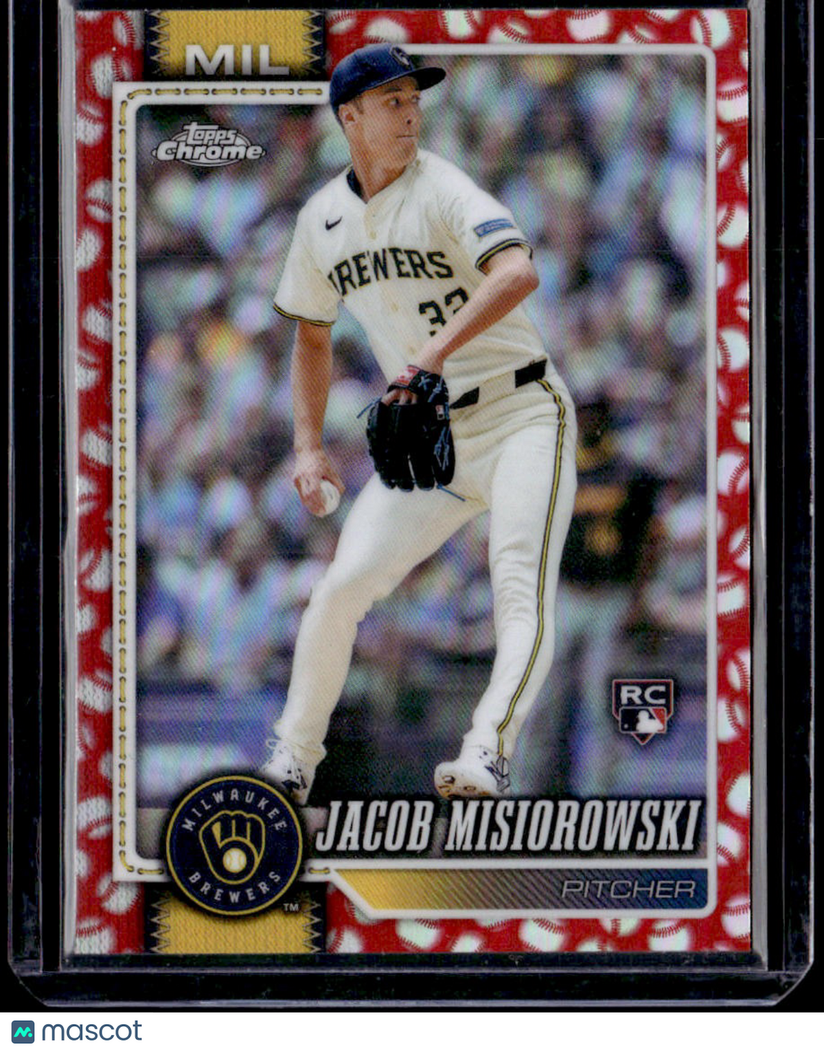 2026 Topps Chrome Jacob Misiorowski Baseball Seams Refractor