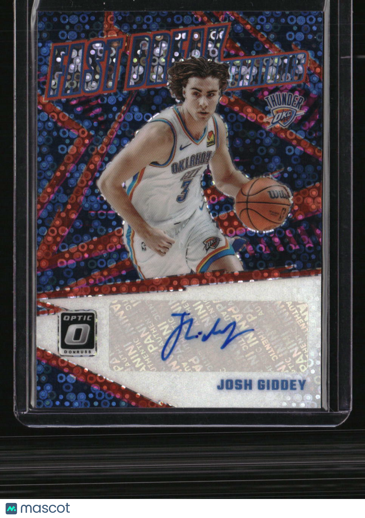 2023-24 Donruss Optic Josh Giddey Fast Break Signatures Pink #/25