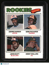 1977 Topps Rookie Outfielders Dawson / Richards / Scott / Walling)