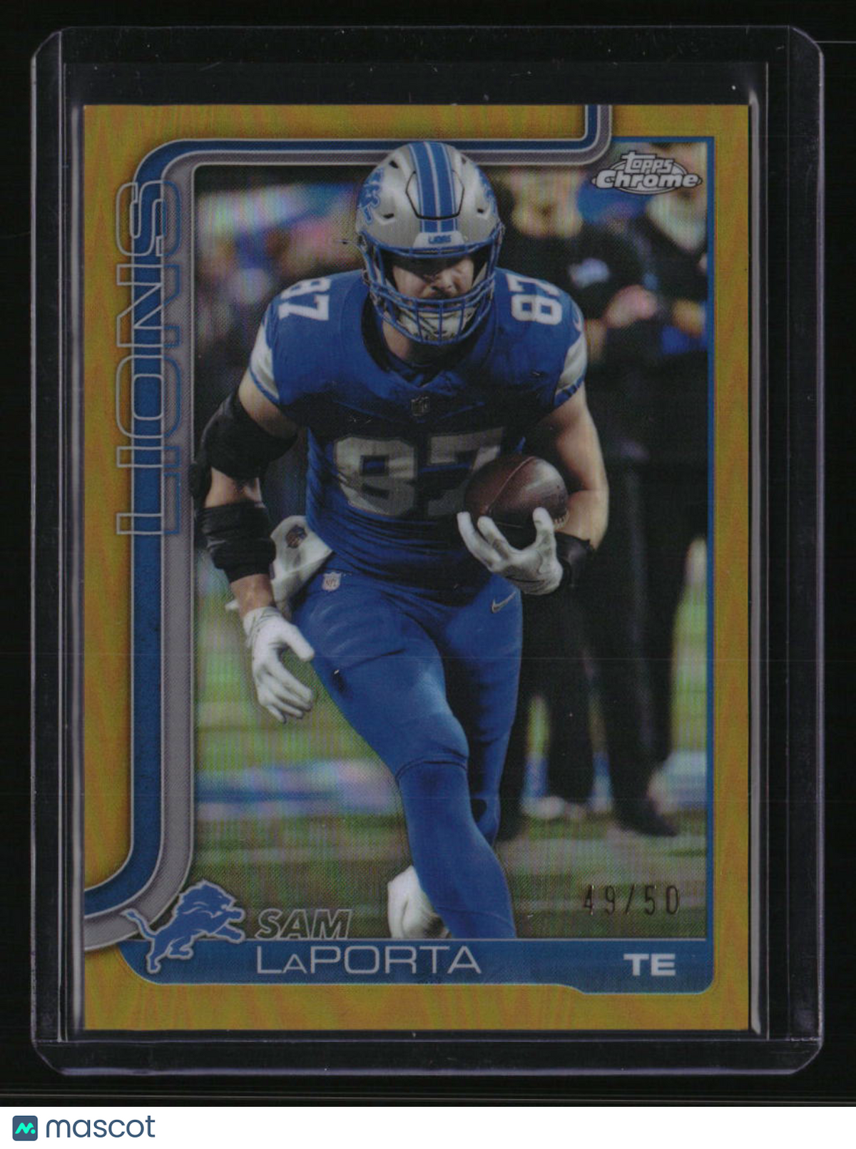 2025 Topps Chrome Sam LaPorta Gold Refractor #/50