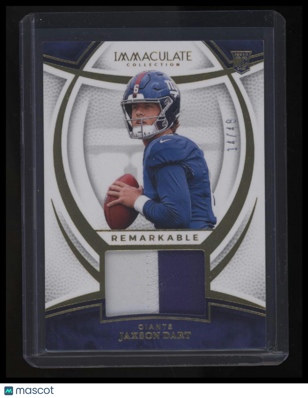 2025 Panini Immaculate Collection Jaxson Dart Remarkable Jerseys #/49
