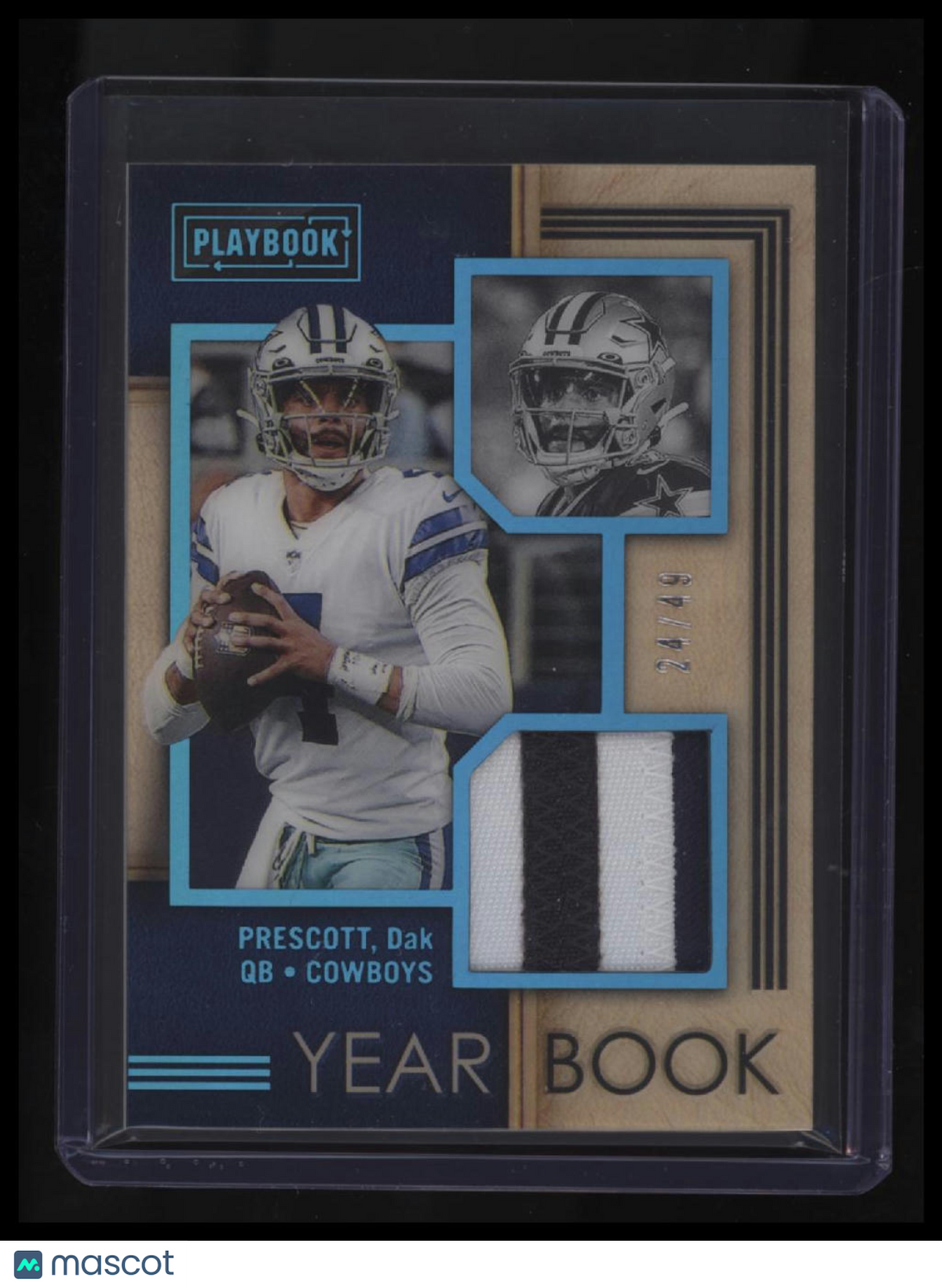 2022 Panini Playbook Dak Prescott Yearbook Swatches Platinum #/49