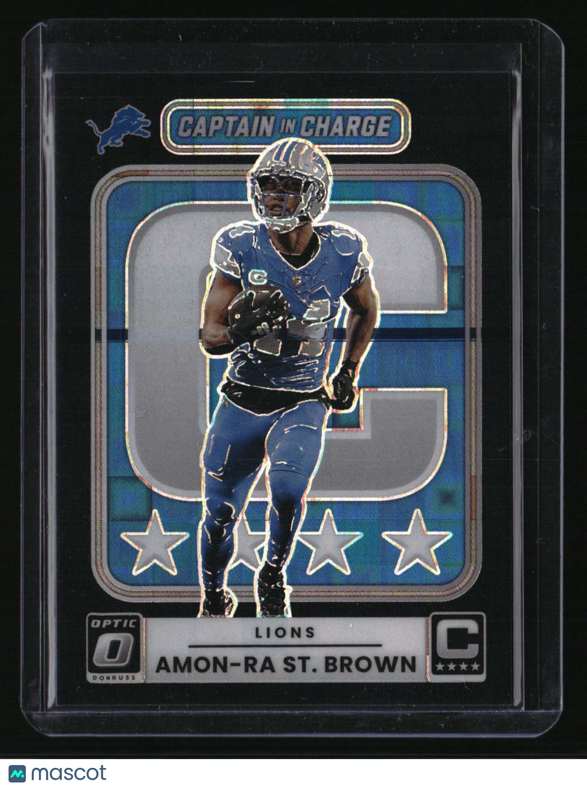 2025 Donruss Optic Amon-Ra St. Brown Captain In Charge Black Pandora #/149