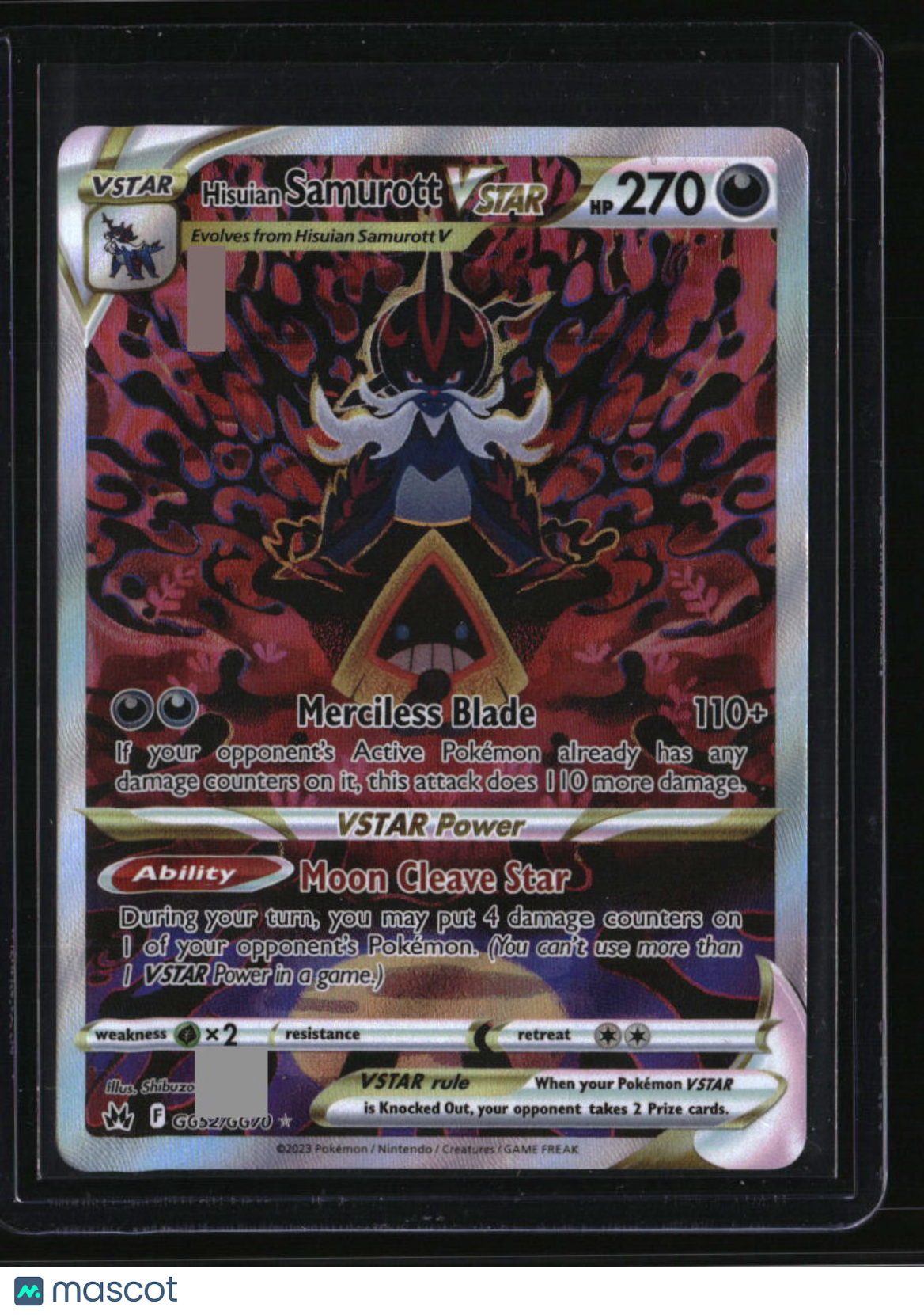 SWSH: Crown Zenith: Galarian Gallery Hisuian Samurott VSTAR