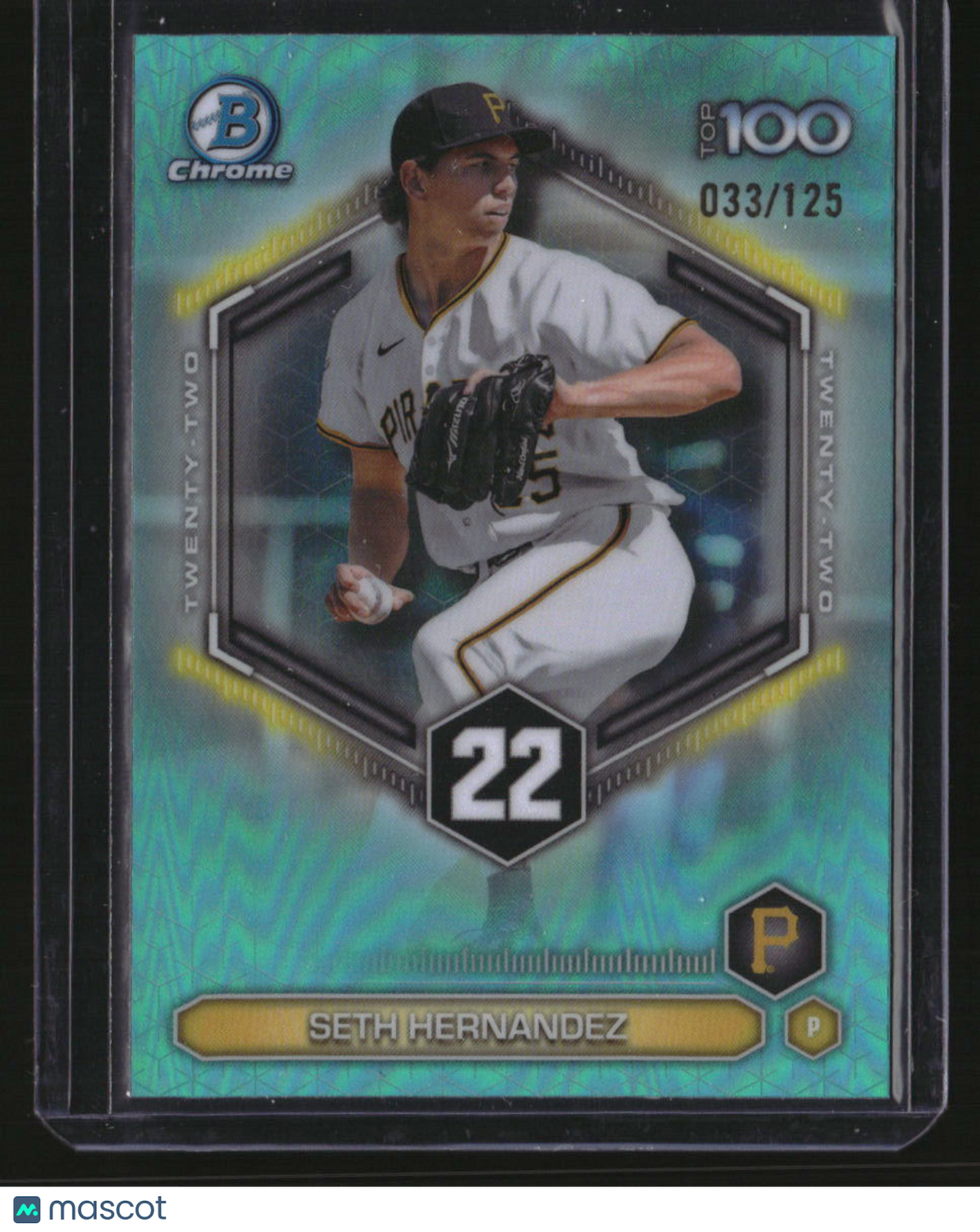 2026 Bowman Seth Hernandez Bowman Scouts' Top 100 Aqua Refractors #/125