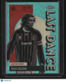 2025-26 Topps Chrome UEFA Club Competitions Paolo Maldini Last Dance Aqua #/199