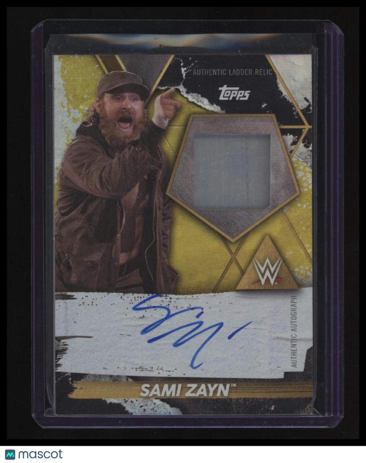 2021 Topps WWE Fully Loaded - Autographed Ladder Relics Citrine Sami Zayn #/75