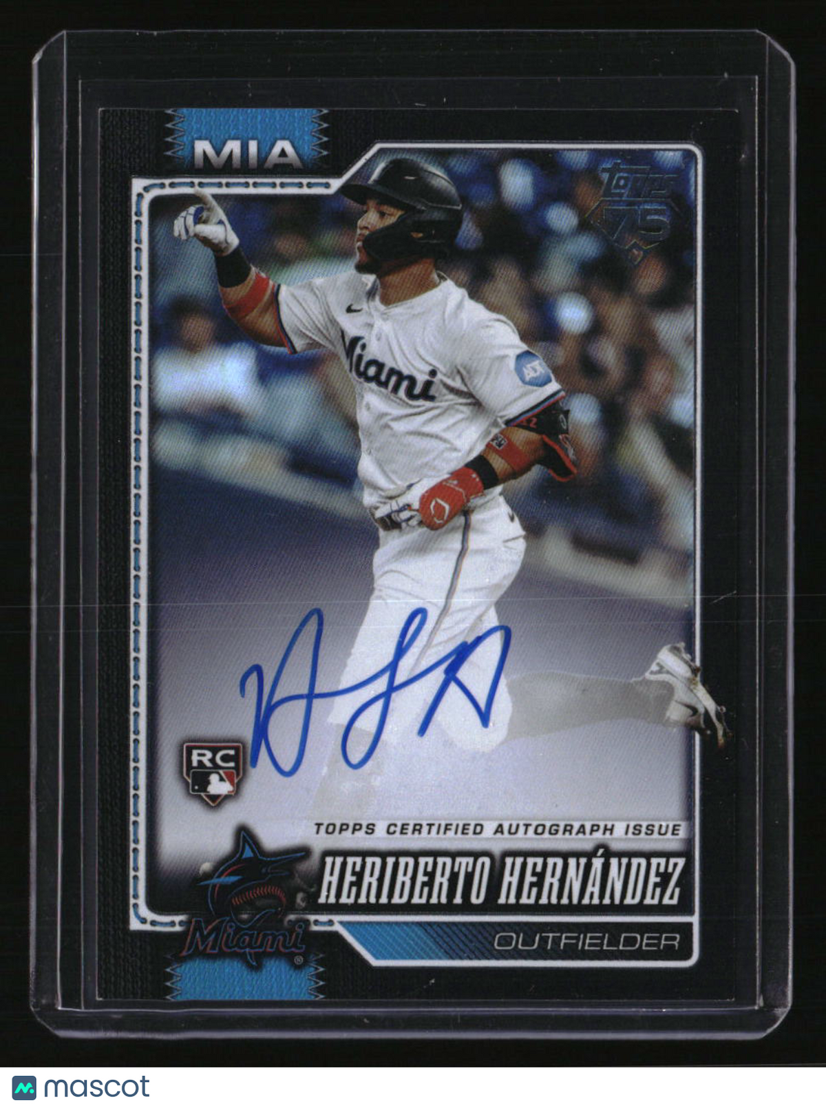 2026 Topps Heriberto Hernández Flagship Real One Autographs Black Foil #/10