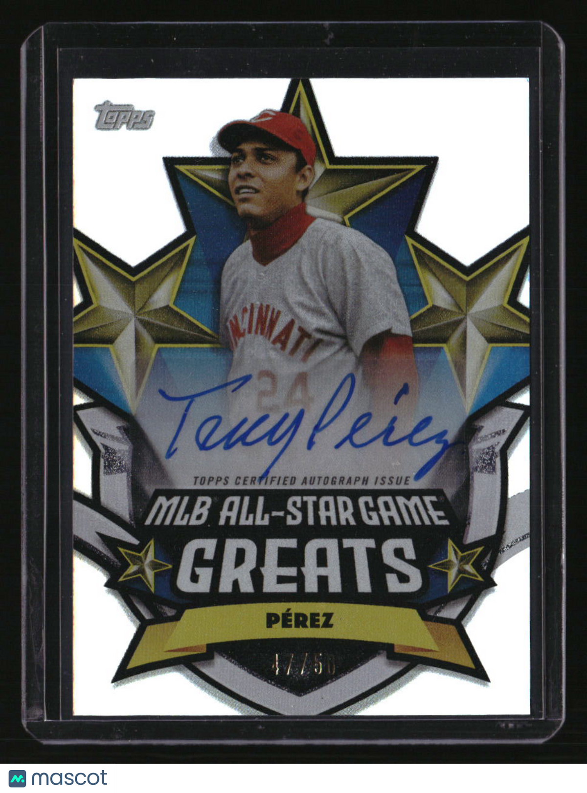 2025 Topps All Star Game Tony Pérez All-Star Game Greats Auto #/50