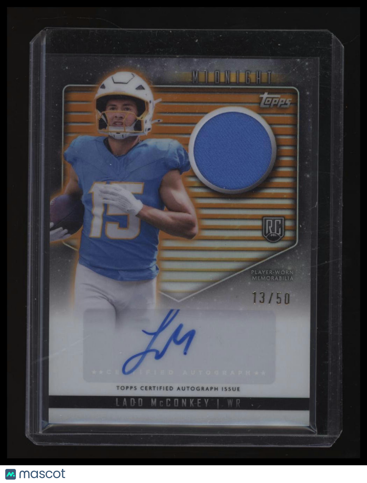 2024 Topps Midnight Ladd McConkey Rookie Jersey Autographs Summer Solstice #/50