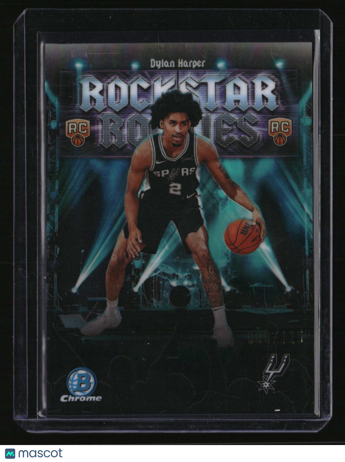 2025-26 Bowman Dylan Harper Rockstar Rookies Aqua Refractor #/125